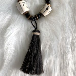 Horse Hair Tassel Long Necklace
